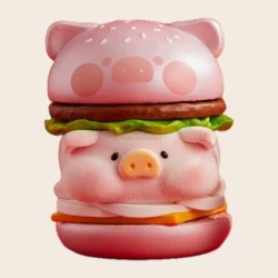 Stacking Burger Figure — Pink