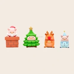 Christmas 2019 Figure Set with Chimney (4 Figures)
