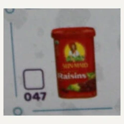 Mini Brands Series 4 #047 — Sunmaid Raisins Tub