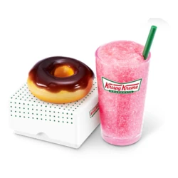 Chocolate Iced Doughnut & Strawberry Chiller