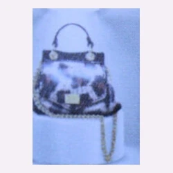 #001 Leopard-Print Chain-Handle Handbag