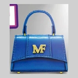 Cobalt structured handbag with MF logo
