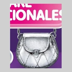 Silver quilted handbag
