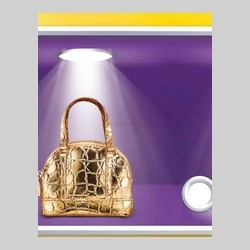 Gold crocodile-effect top-handle handbag