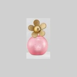 Pink flower-top perfume bottle
