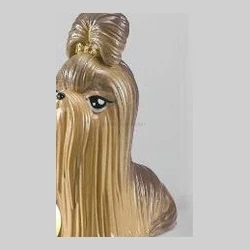 Brown long-haired dog figure