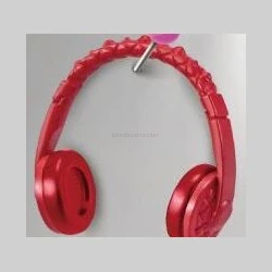 Red over-ear headphones