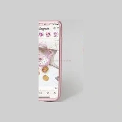 Pink smartphone with fashion social feed