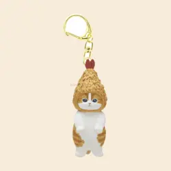 Ginger Cat Wearing a Tempura Shrimp Hood