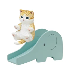 Cream Cat with Yellow Slide