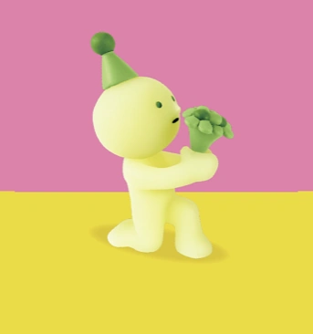 Smiski Giving a Bouquet
